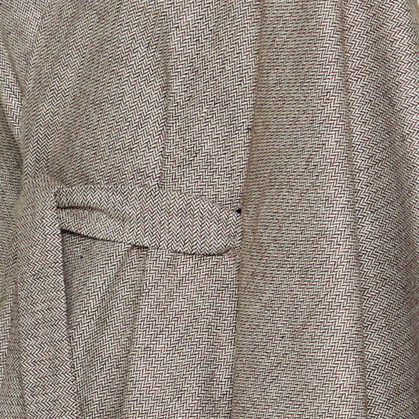 Brown Tweed Herringbone Poncho/Throw with Belt